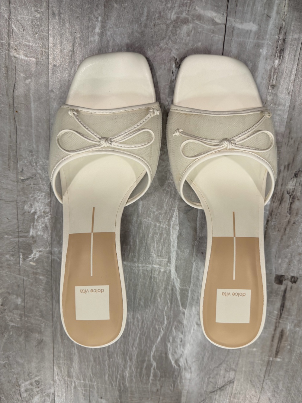 Dolce Vita Galen Heels White Tulle Size 9 - Picture 6 of 8